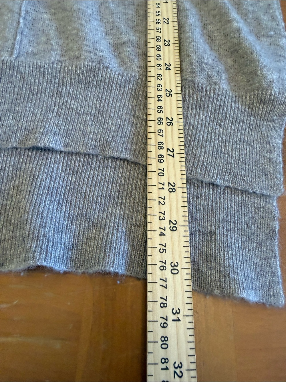 Saks Fifth Avenue 100% Cashmere Tunic Sweater S/P Taupe Casual Comfy Chic Layer - Picture 11 of 11